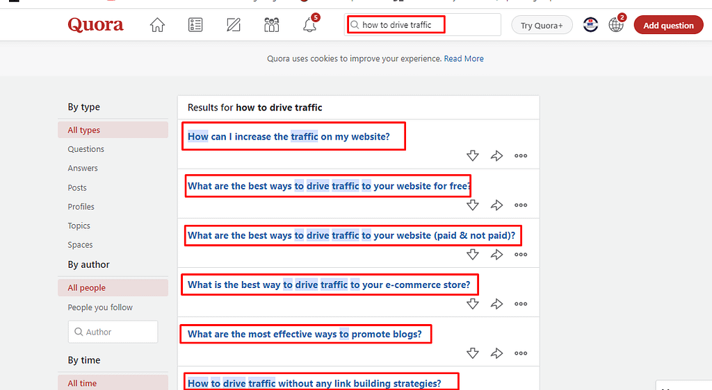 Get Traffic from Quora 