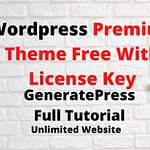 GeneratePress WordPress fastest theme with key