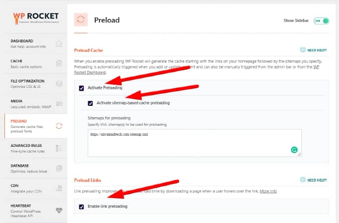 Wp Rocket Preload