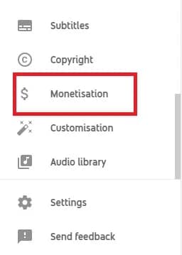 youtube monetisation apply